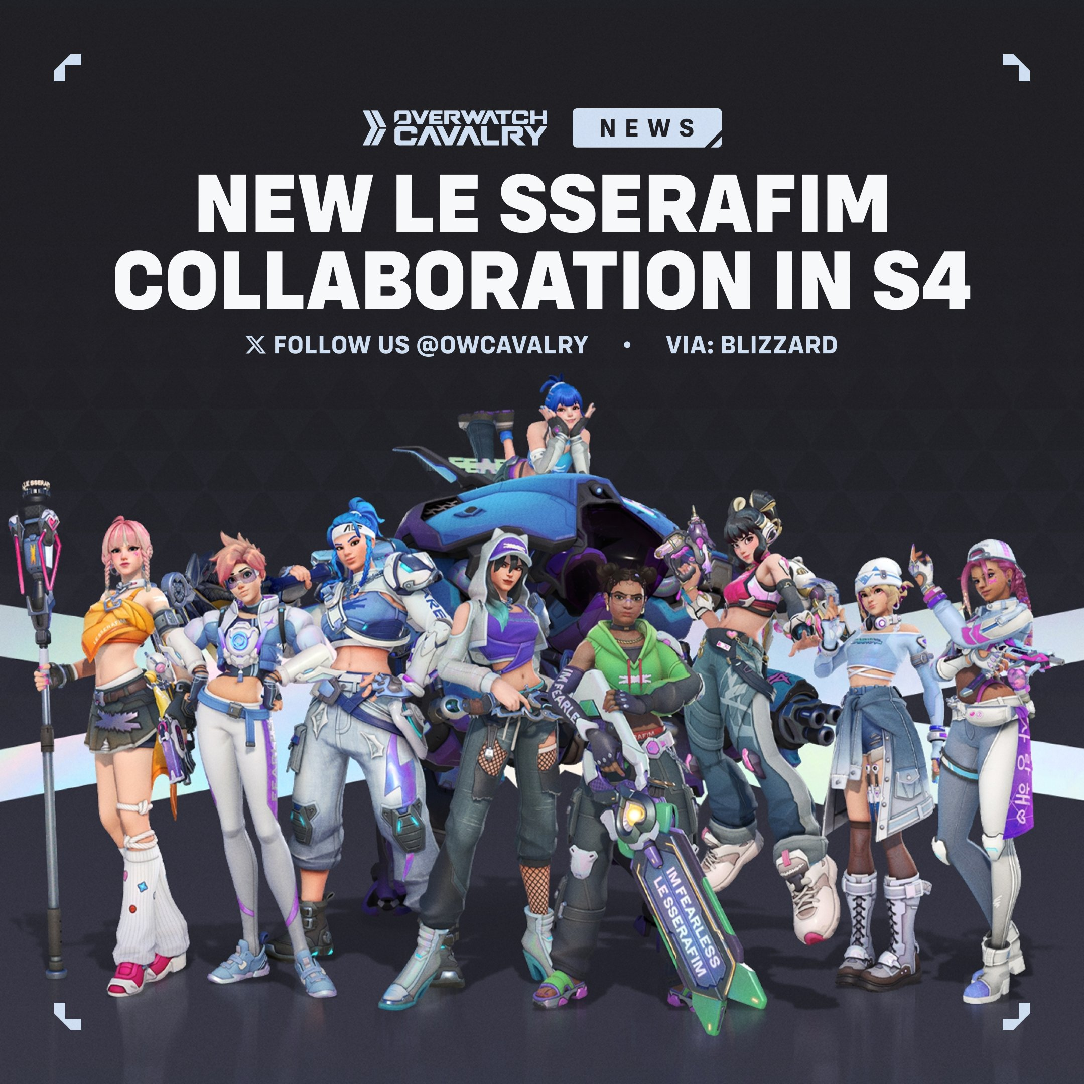 Colaboración LE SSERAFIM en Overwatch Season 4