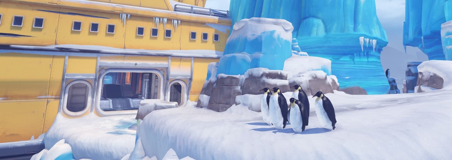 Instalación científica y formaciones de hielo de Antarctic Peninsula en Overwatch