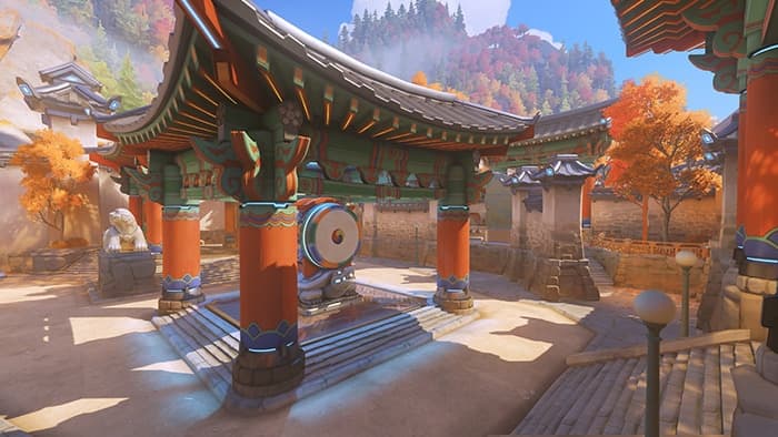 Santuario tradicional coreano de Busan en Overwatch