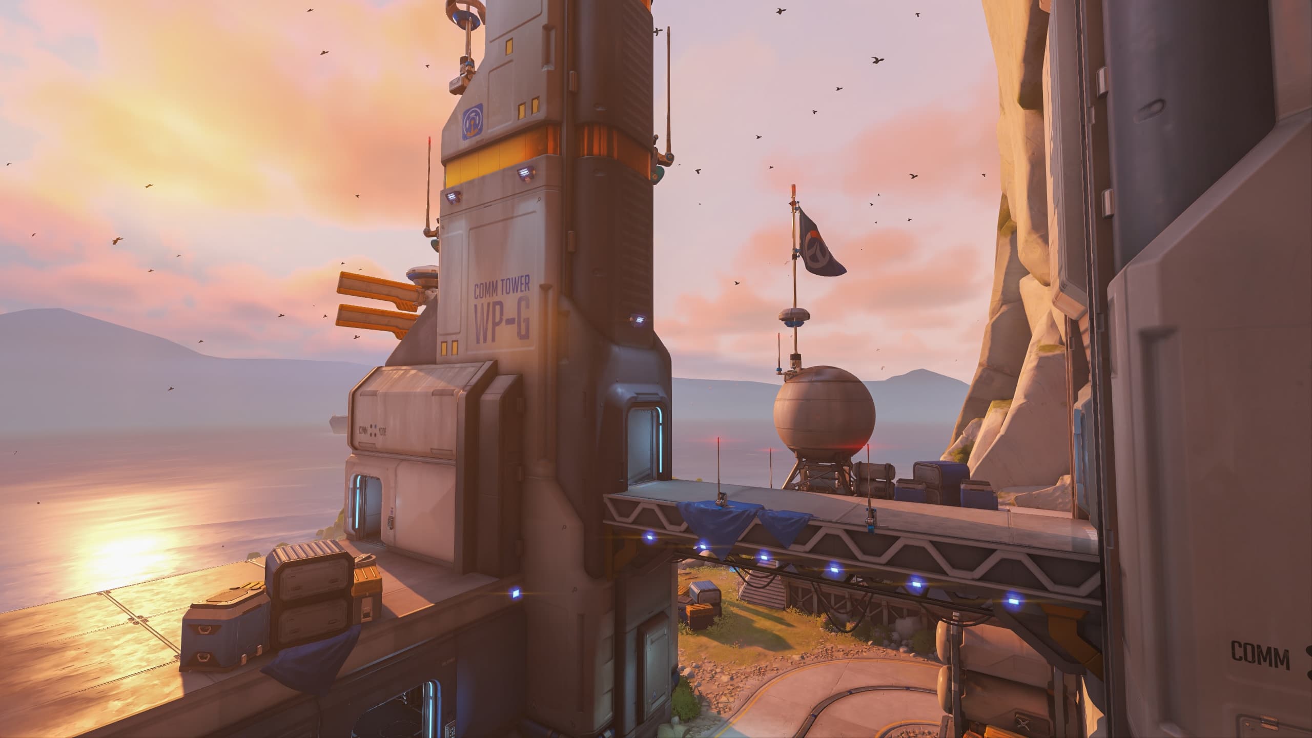Base de lanzamiento y hangares de Watchpoint Gibraltar en Overwatch
